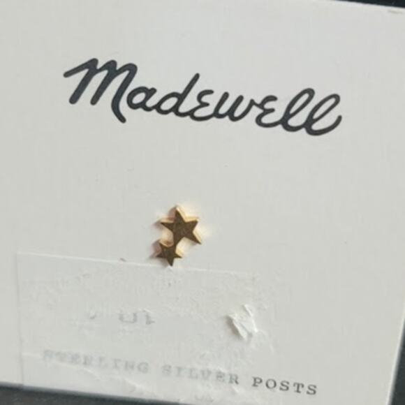 Madewell Double Shooting Star NOSE stud single sterling silver Post - Picture 1 of 4